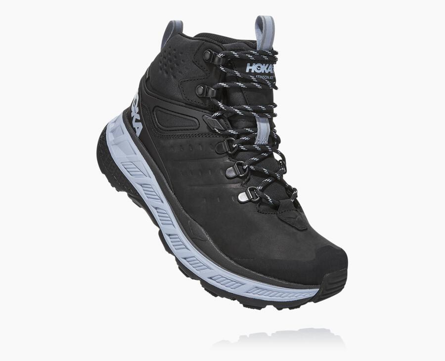 Botas De Montaña Hoka One One Mujer - Stinson Mid Gore-Tex - Negras - LAQ716032